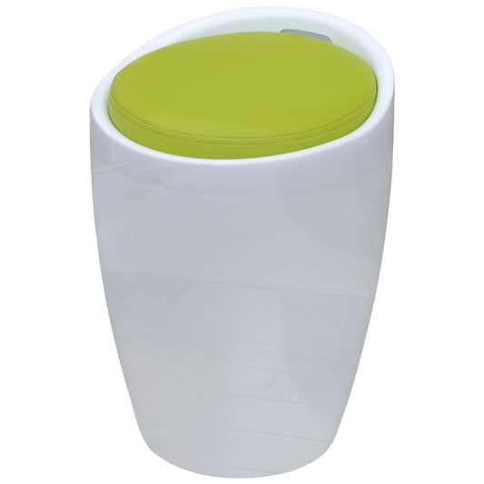 stool-white-and-green-faux-leather At Willow and Wine USA!