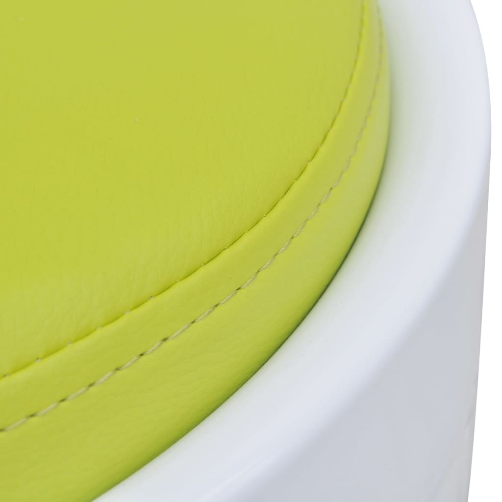 stool-white-and-green-faux-leather At Willow and Wine USA!