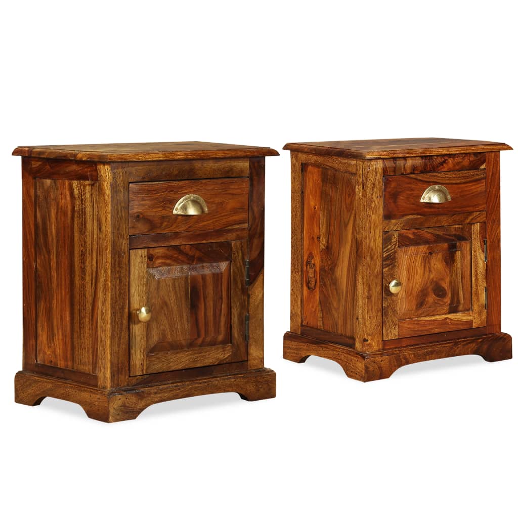 bedside-cabinet-2-pcs-15-7-x11-8-x19-7-solid-sheesham-wood At Willow and Wine USA!