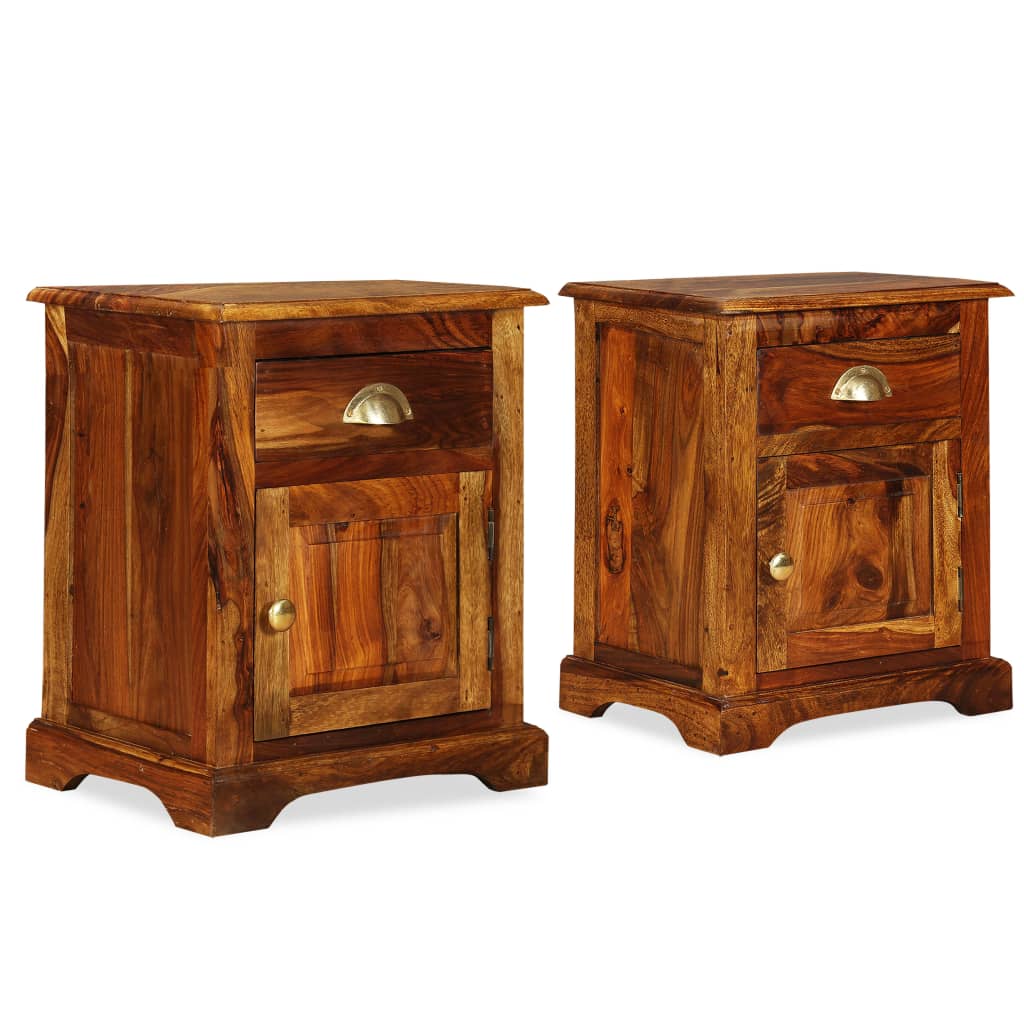 bedside-cabinet-2-pcs-15-7-x11-8-x19-7-solid-sheesham-wood At Willow and Wine USA!