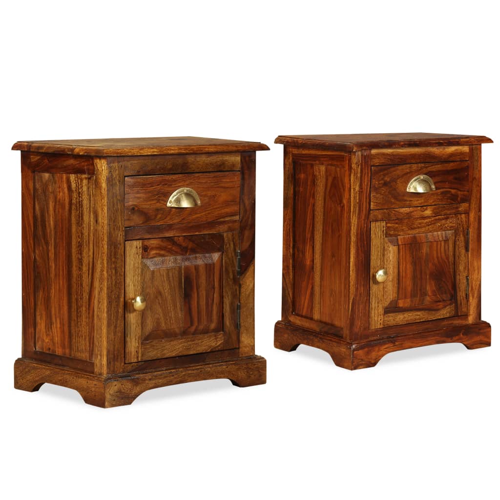 bedside-cabinet-2-pcs-15-7-x11-8-x19-7-solid-sheesham-wood At Willow and Wine USA!