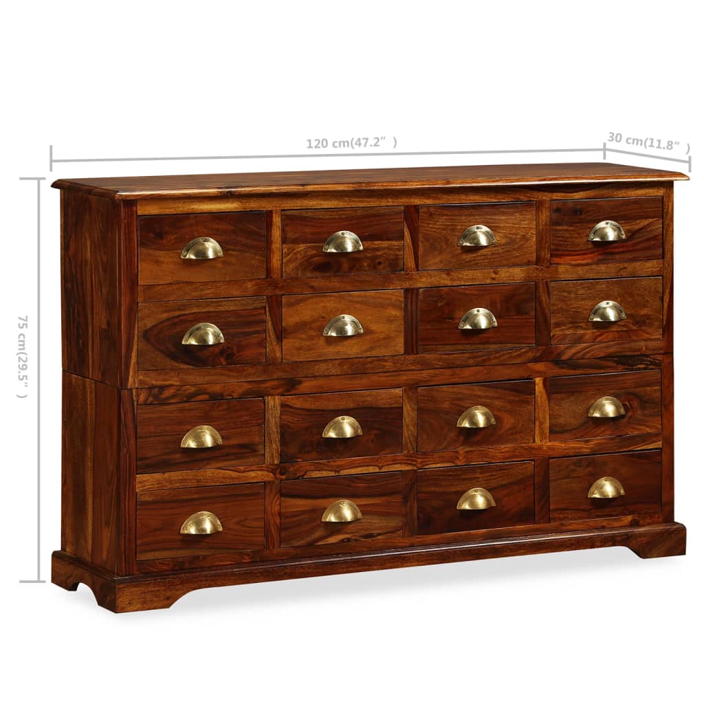 Chest of Drawer 47.2"x11.8"x29.5" Solid Sheesham Wood