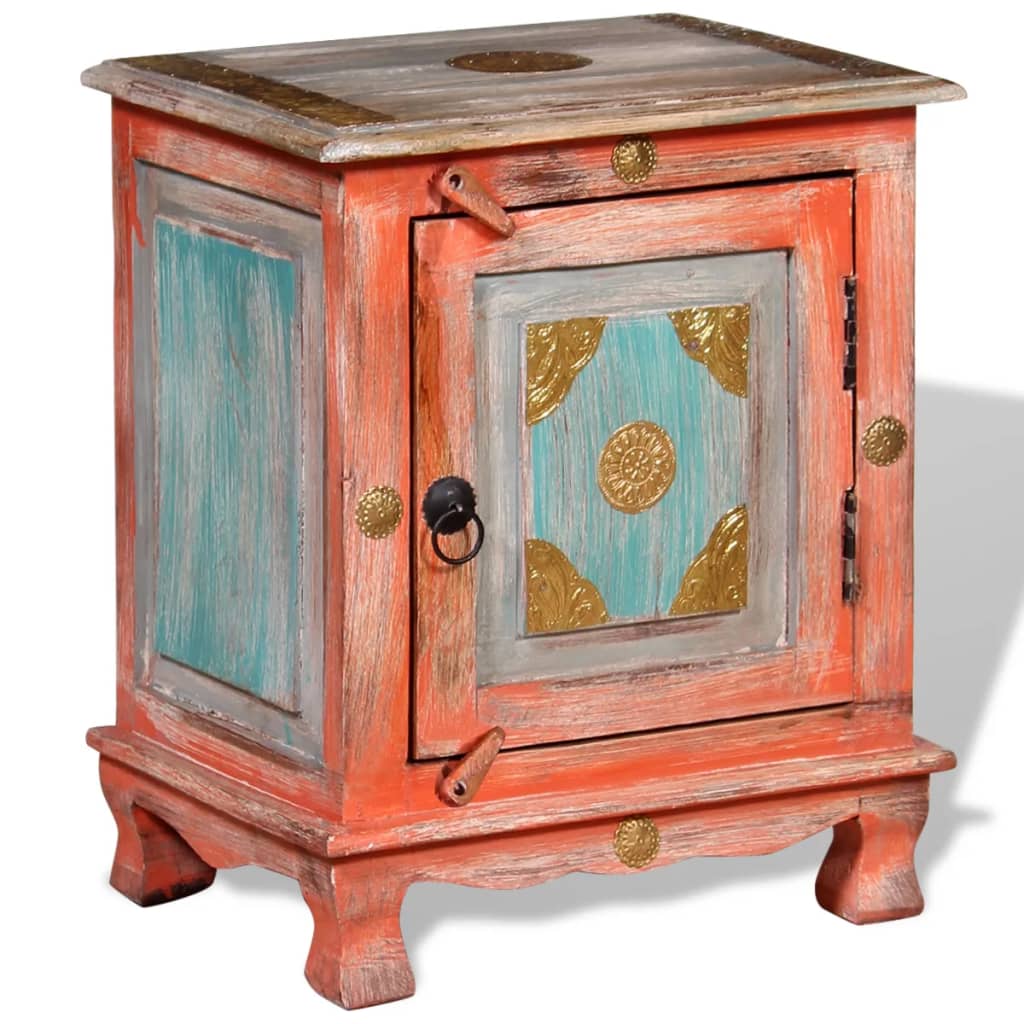 nightstand-solid-mango-wood-orange At Willow and Wine USA!