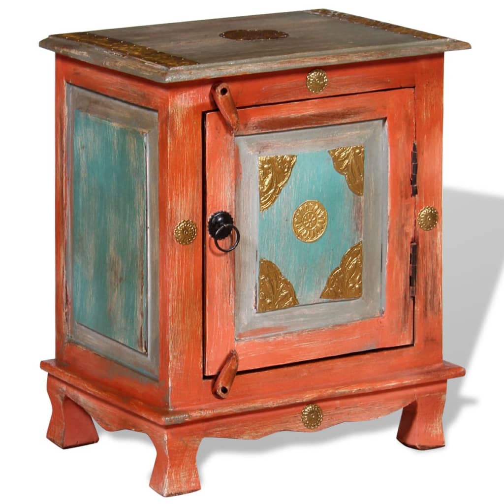 nightstand-solid-mango-wood-orange At Willow and Wine USA!