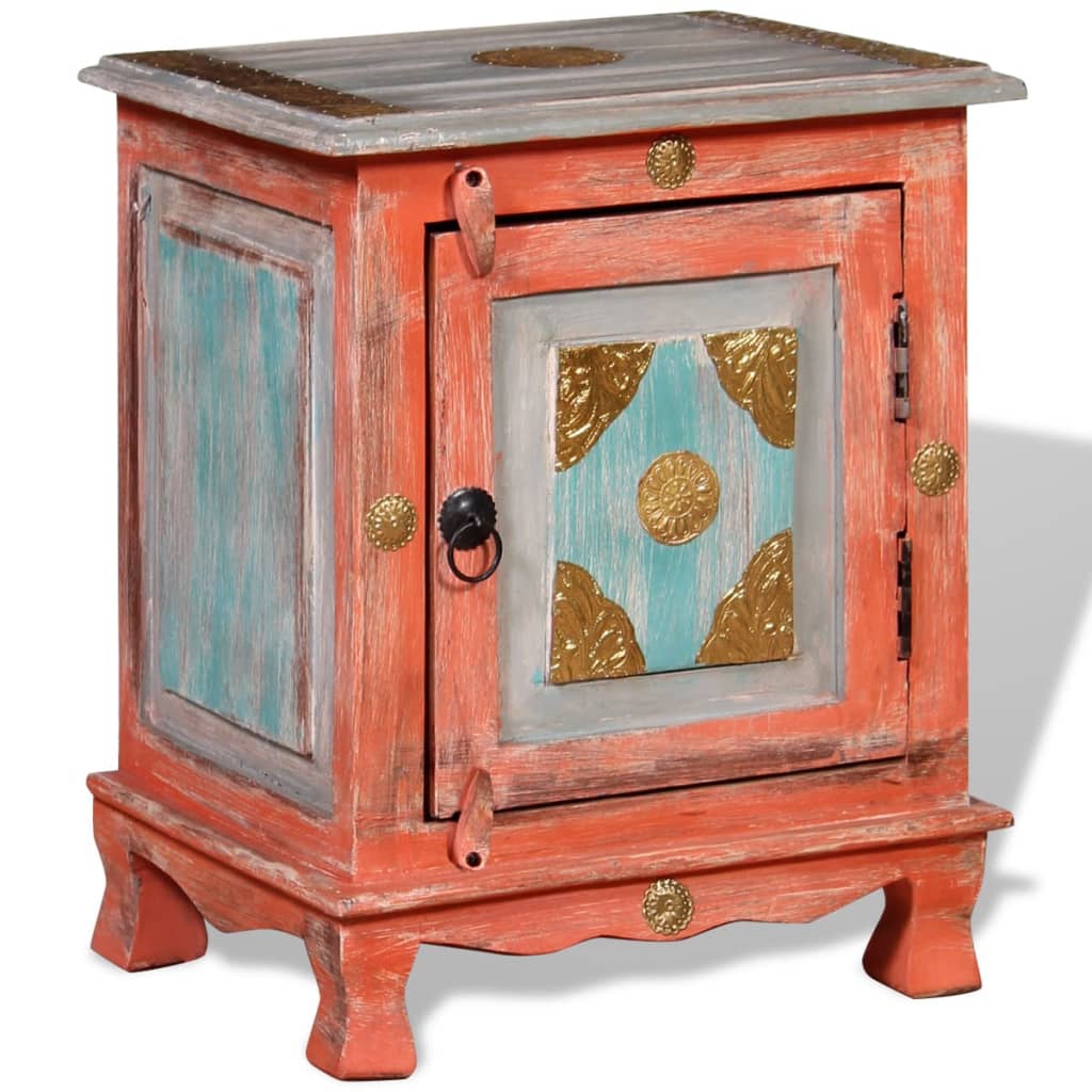 nightstand-solid-mango-wood-orange At Willow and Wine USA!