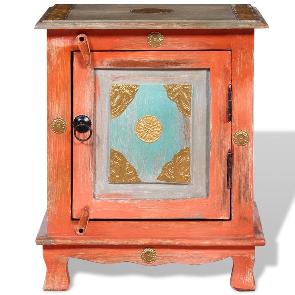 nightstand-solid-mango-wood-orange At Willow and Wine USA!