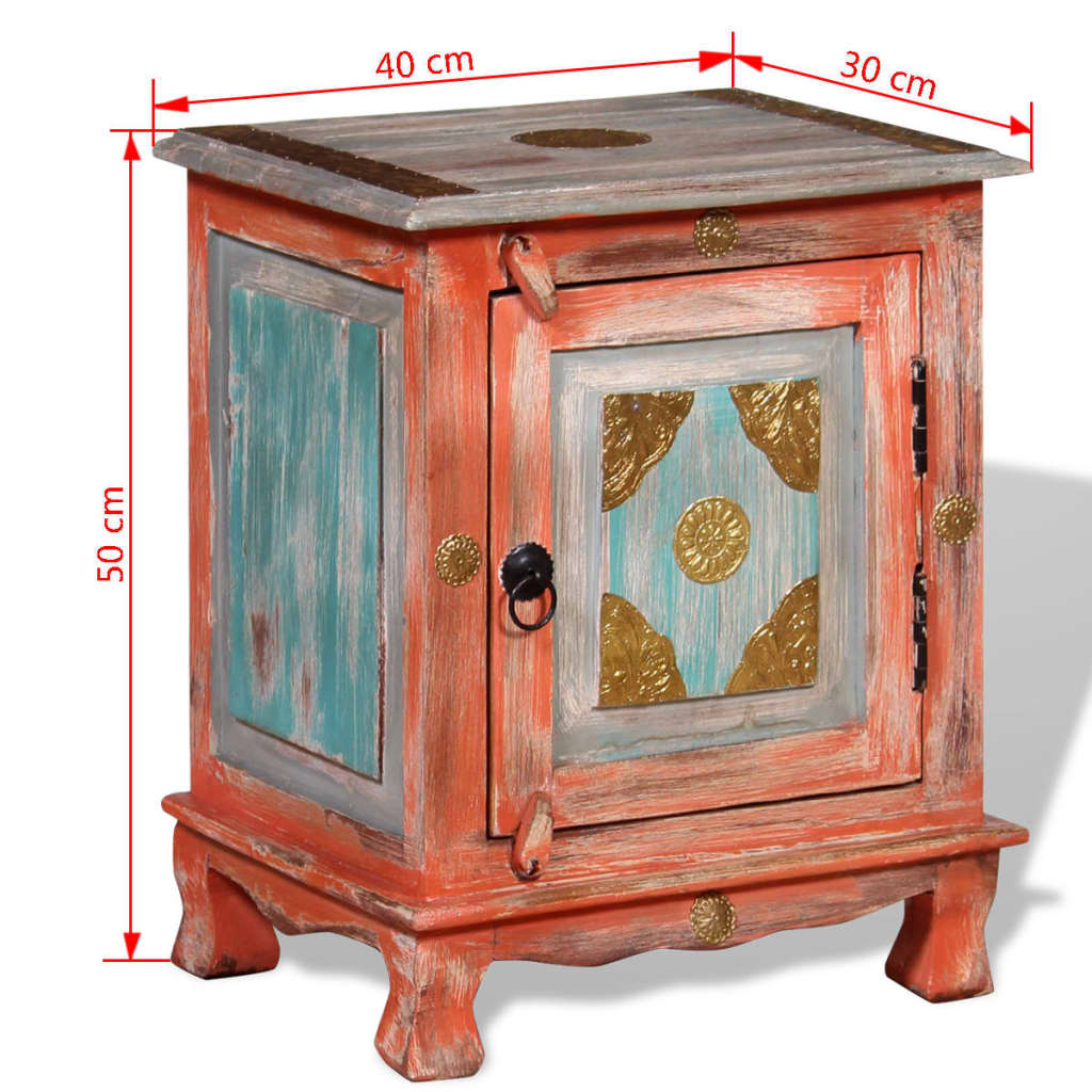 nightstand-solid-mango-wood-orange At Willow and Wine USA!