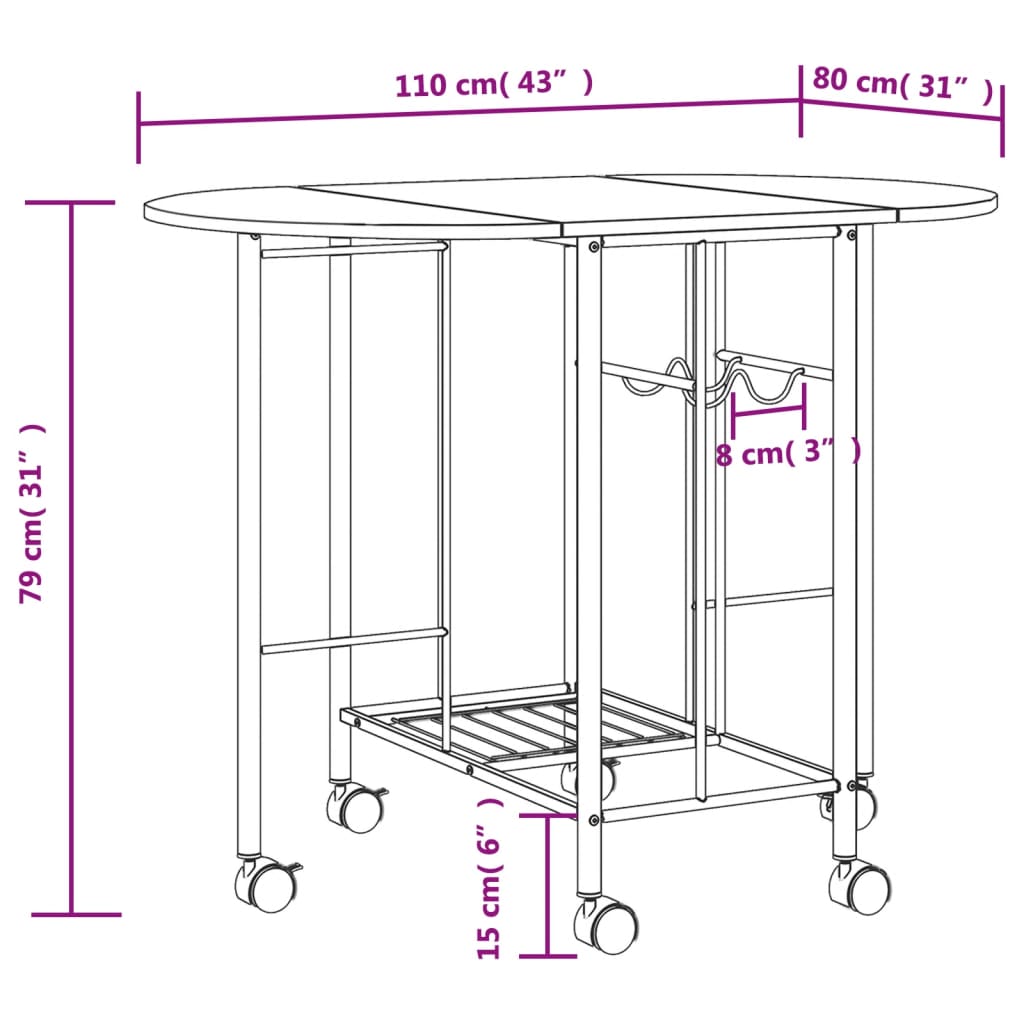 five-piece-folding-dining-set-mdf At Willow and Wine USA!