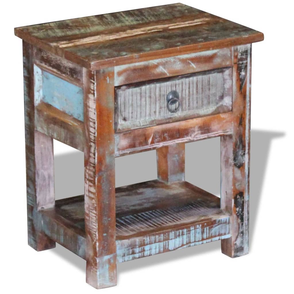 side-table-with-1-drawer-solid-reclaimed-wood-17-x13-x20 At Willow and Wine USA!