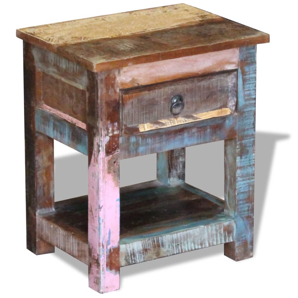 side-table-with-1-drawer-solid-reclaimed-wood-17-x13-x20 At Willow and Wine USA!