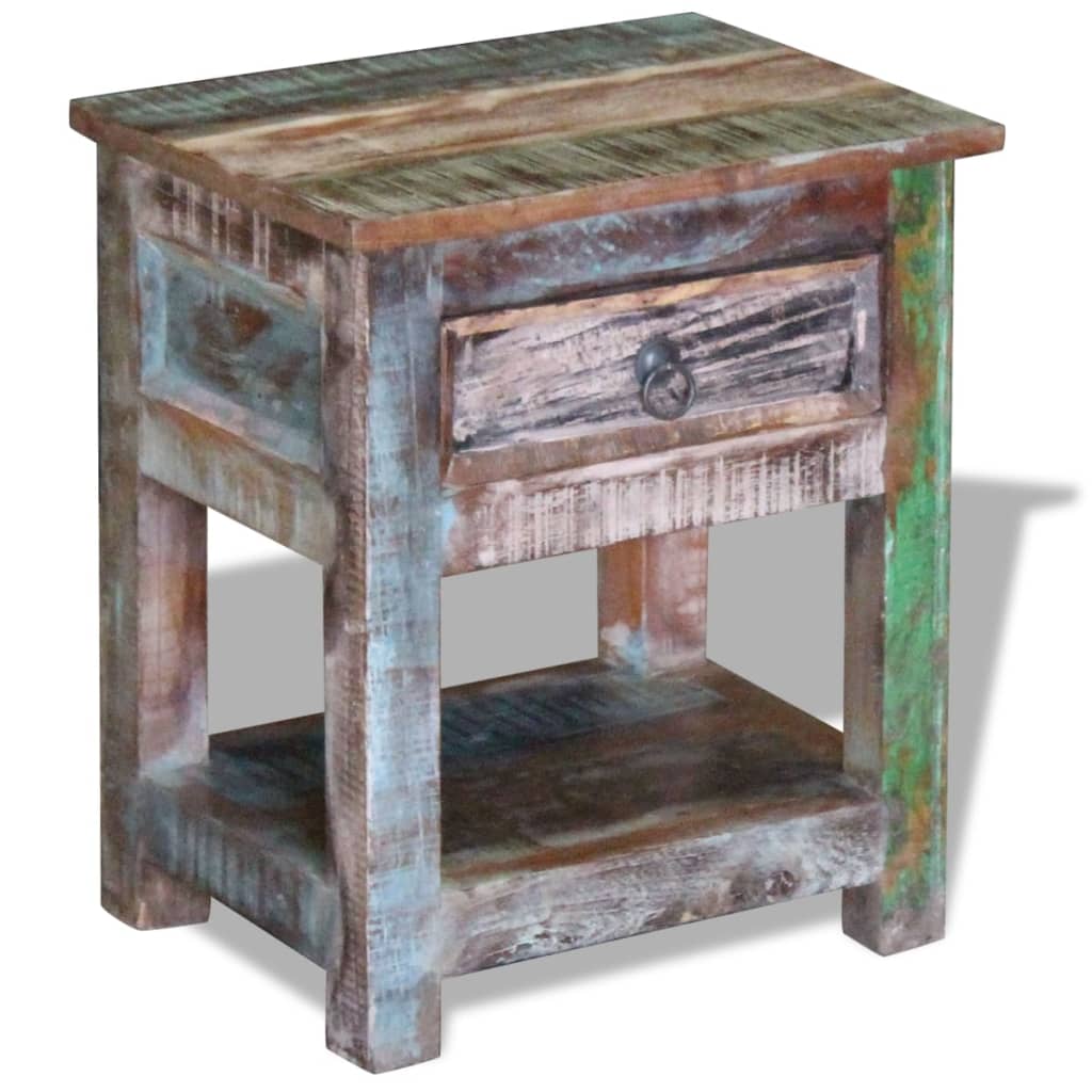 side-table-with-1-drawer-solid-reclaimed-wood-17-x13-x20 At Willow and Wine USA!