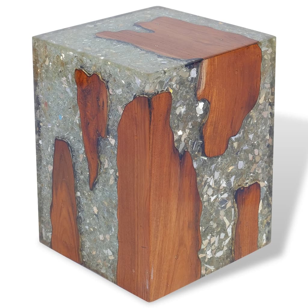 stool-solid-teak-wood-and-resin-1 At Willow and Wine USA!