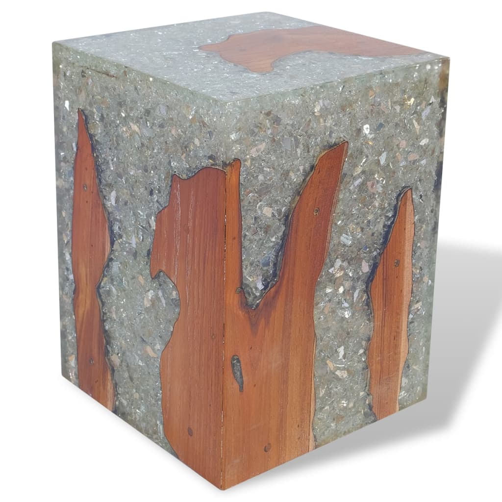 stool-solid-teak-wood-and-resin-1 At Willow and Wine USA!