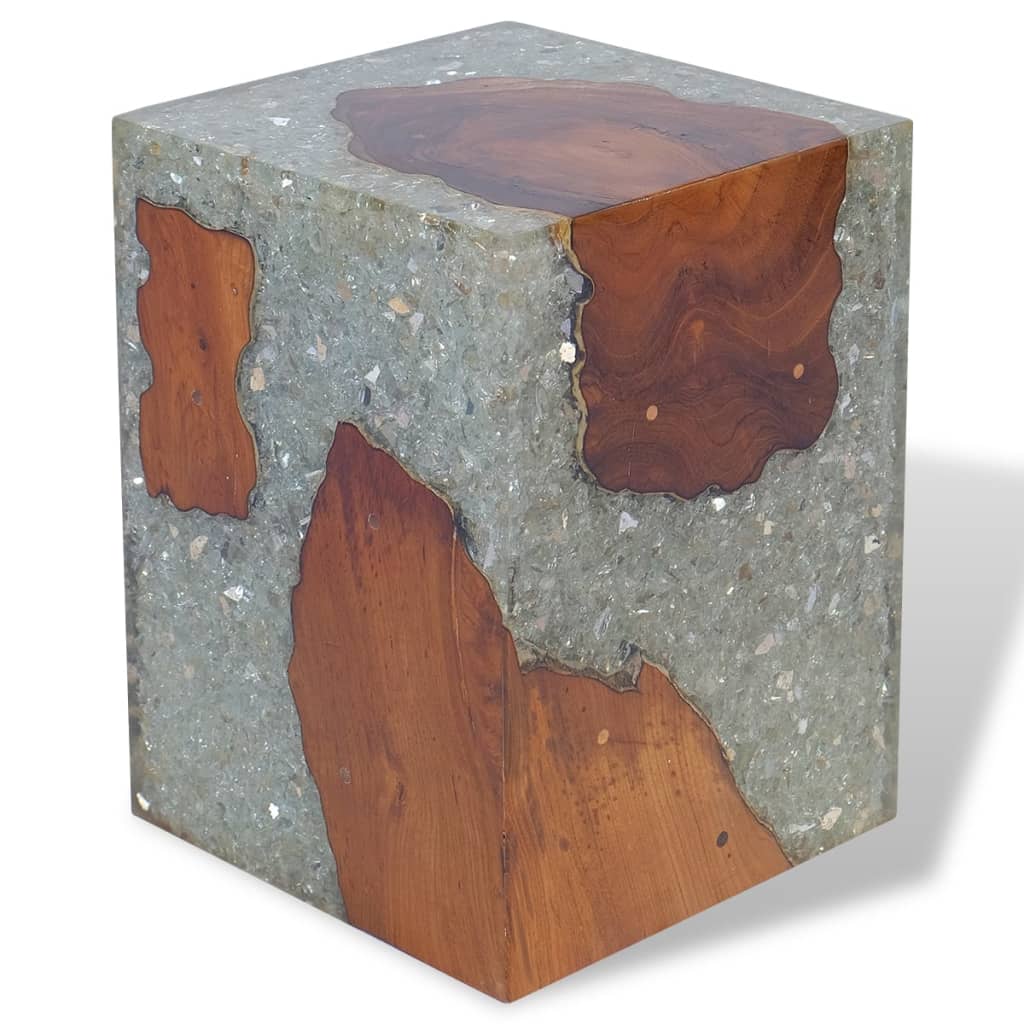 stool-solid-teak-wood-and-resin-1 At Willow and Wine USA!