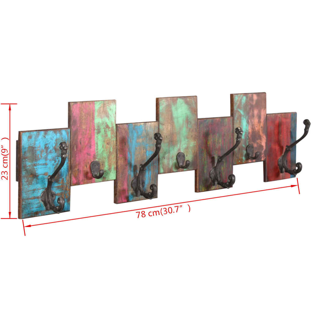 coat-rack-with-7-hooks-solid-reclaimed-wood At Willow and Wine USA!