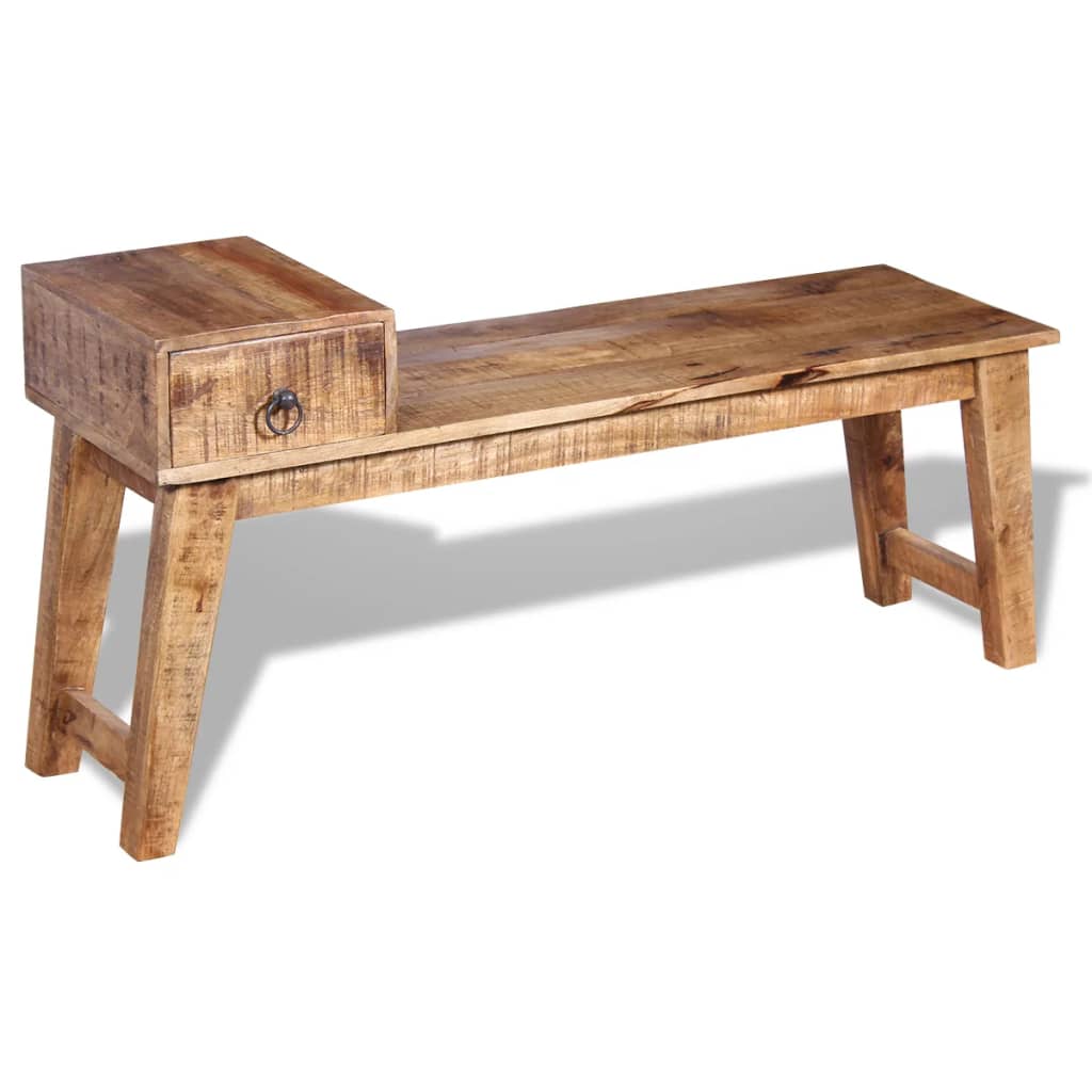 bench-with-drawer-solid-mango-wood-47-2-x14-2-x23-6 At Willow and Wine USA!