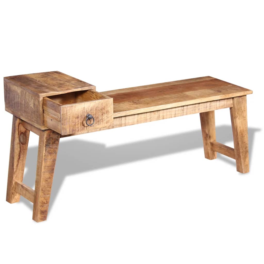 bench-with-drawer-solid-mango-wood-47-2-x14-2-x23-6 At Willow and Wine USA!