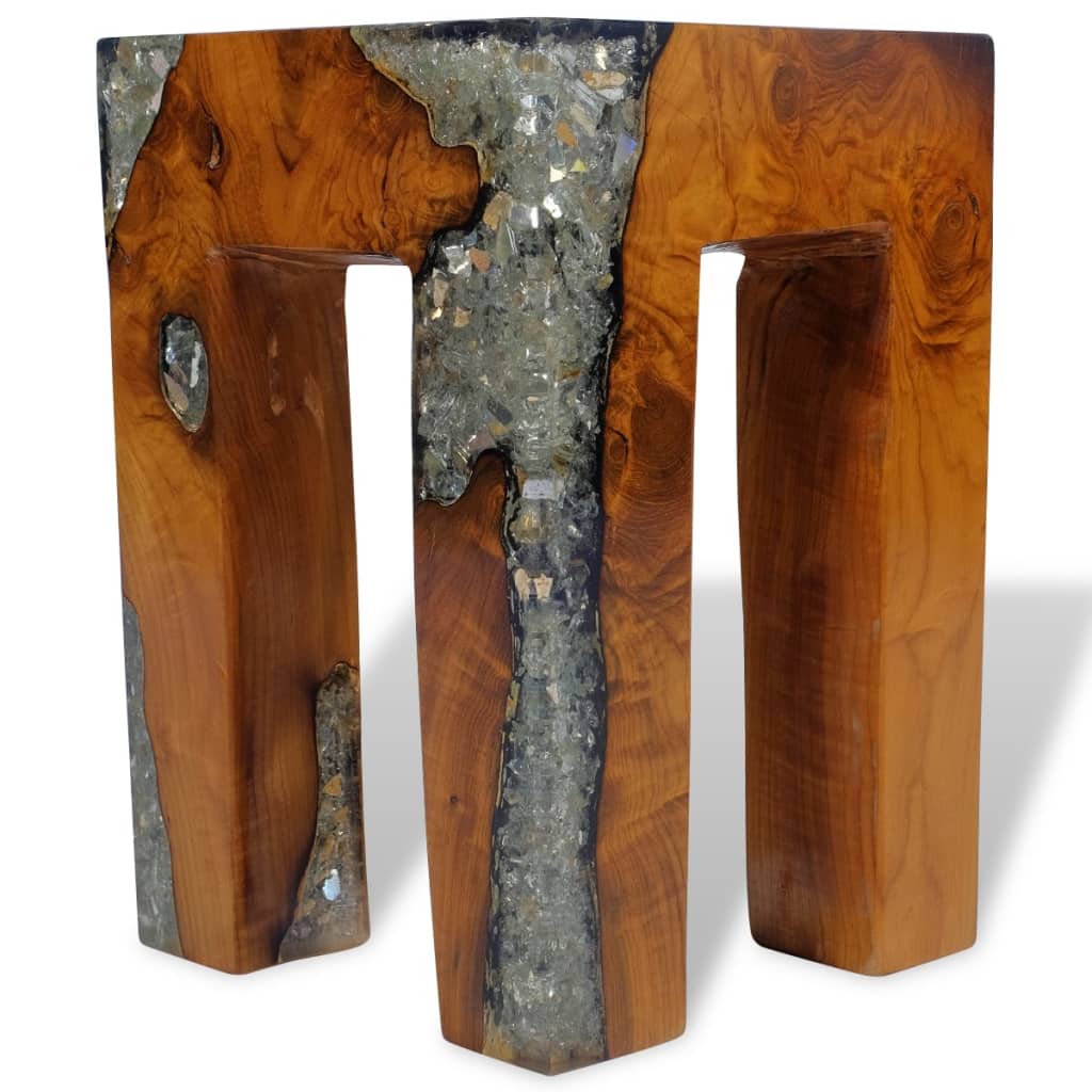 stool-solid-teak-wood-and-resin At Willow and Wine USA!