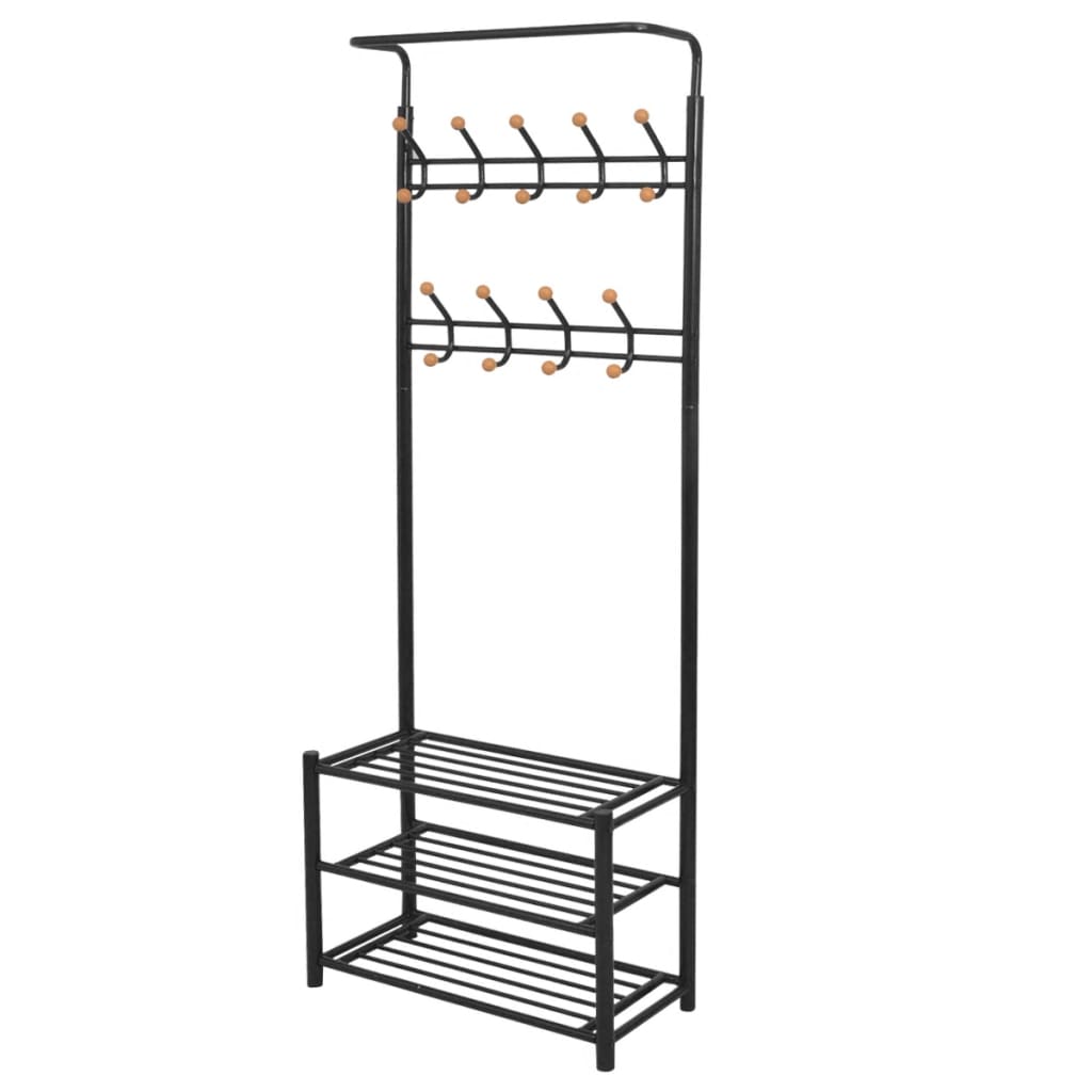 clothes-rack-with-shoe-storage-26-8-x12-6-x71-9-black At Willow and Wine USA!