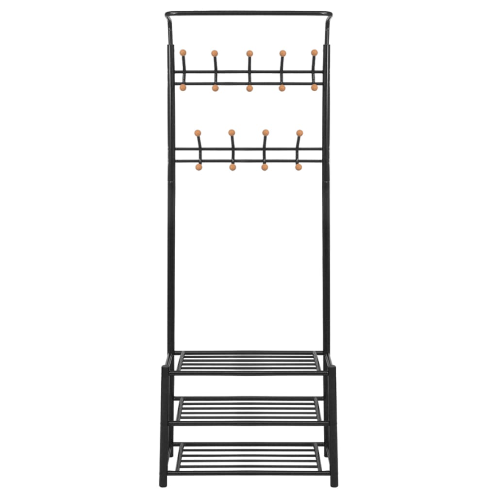 clothes-rack-with-shoe-storage-26-8-x12-6-x71-9-black At Willow and Wine USA!