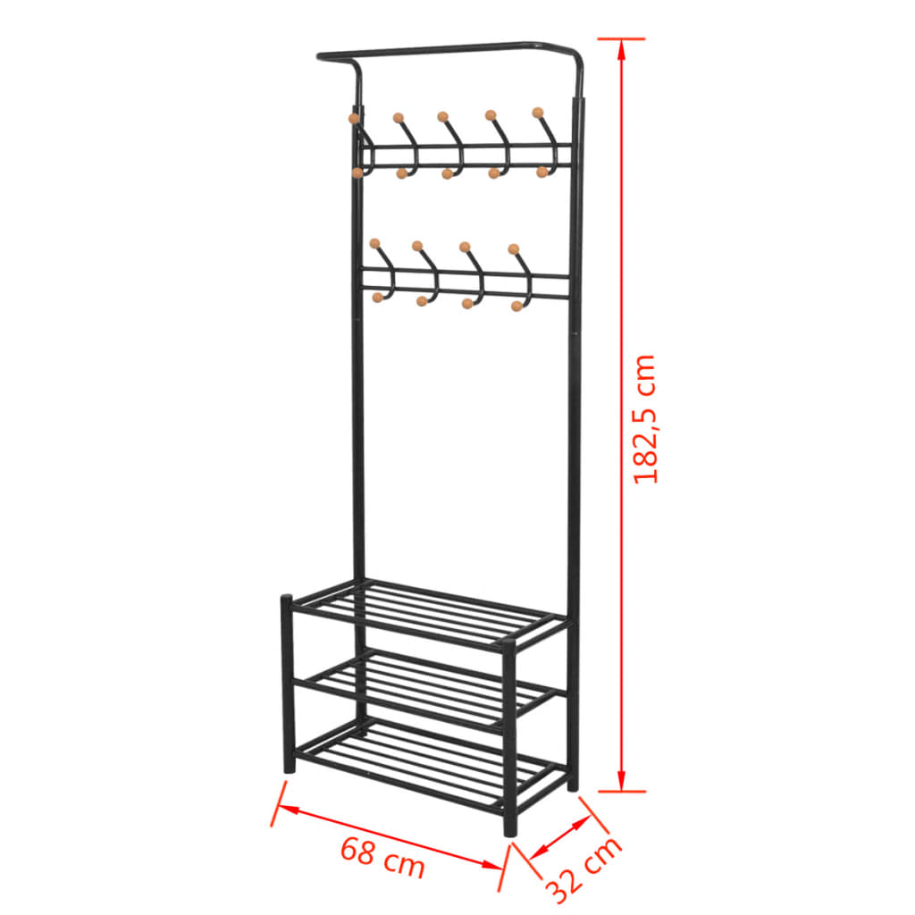 clothes-rack-with-shoe-storage-26-8-x12-6-x71-9-black At Willow and Wine USA!