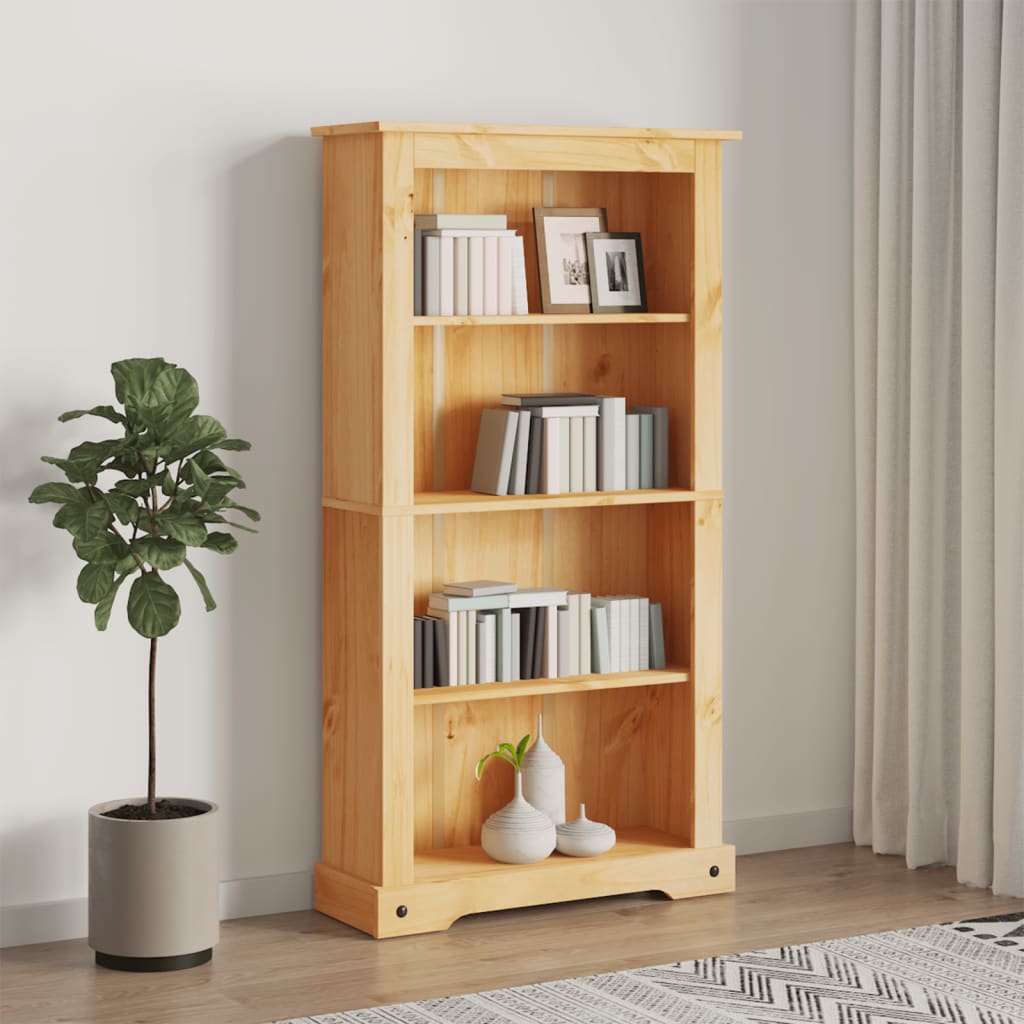 4-tier-bookcase-mexican-pine-corona-range-31-9-x11-4-x59 At Willow and Wine USA!