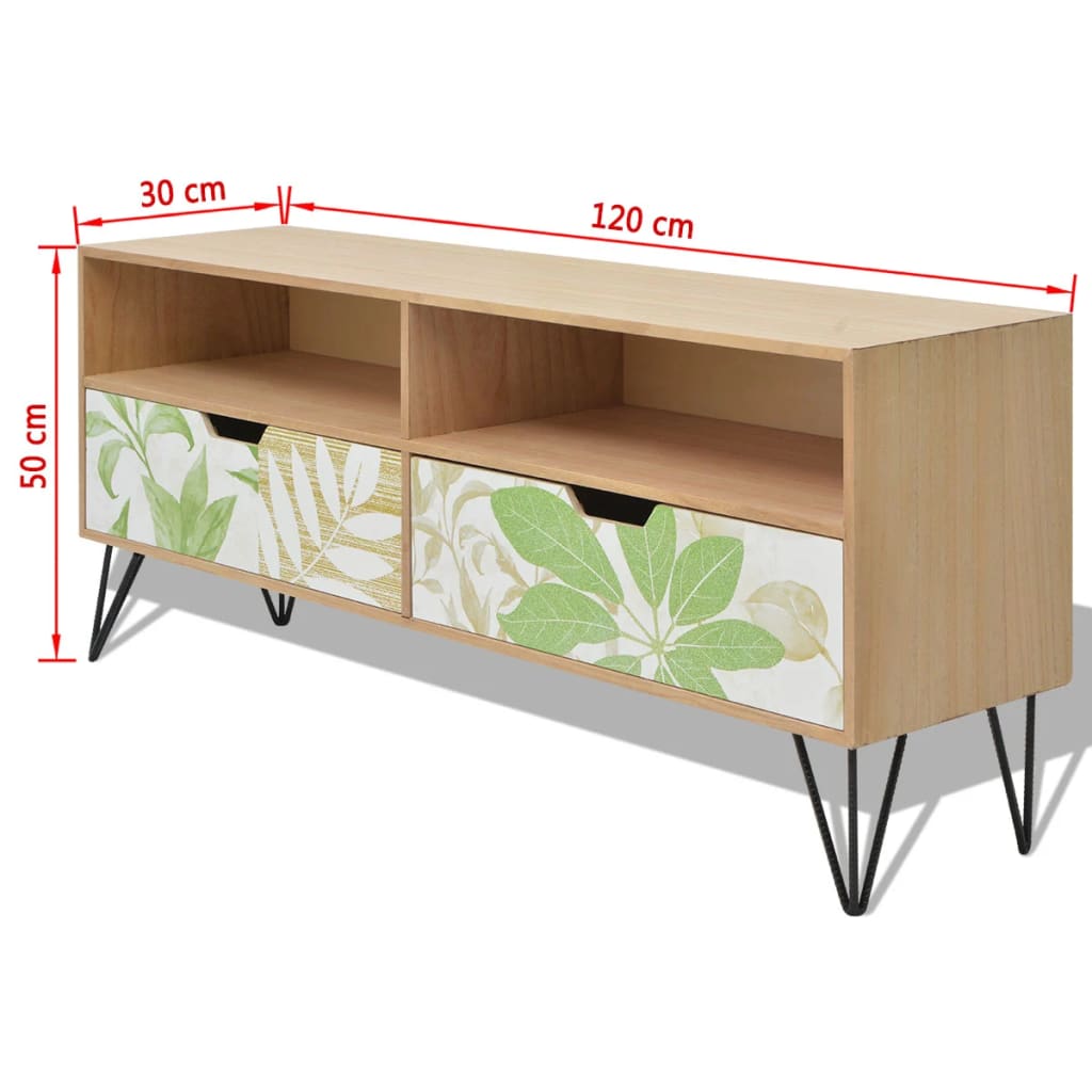 TV Stand MDF 47.2"x11.8"x19.7" Brown