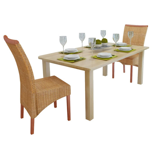 dining-chairs-2-pcs-brown-natural-rattan At Willow and Wine USA!