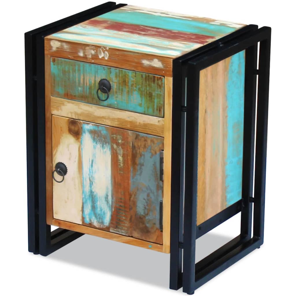 bedside-cabinet-solid-reclaimed-wood At Willow and Wine USA!