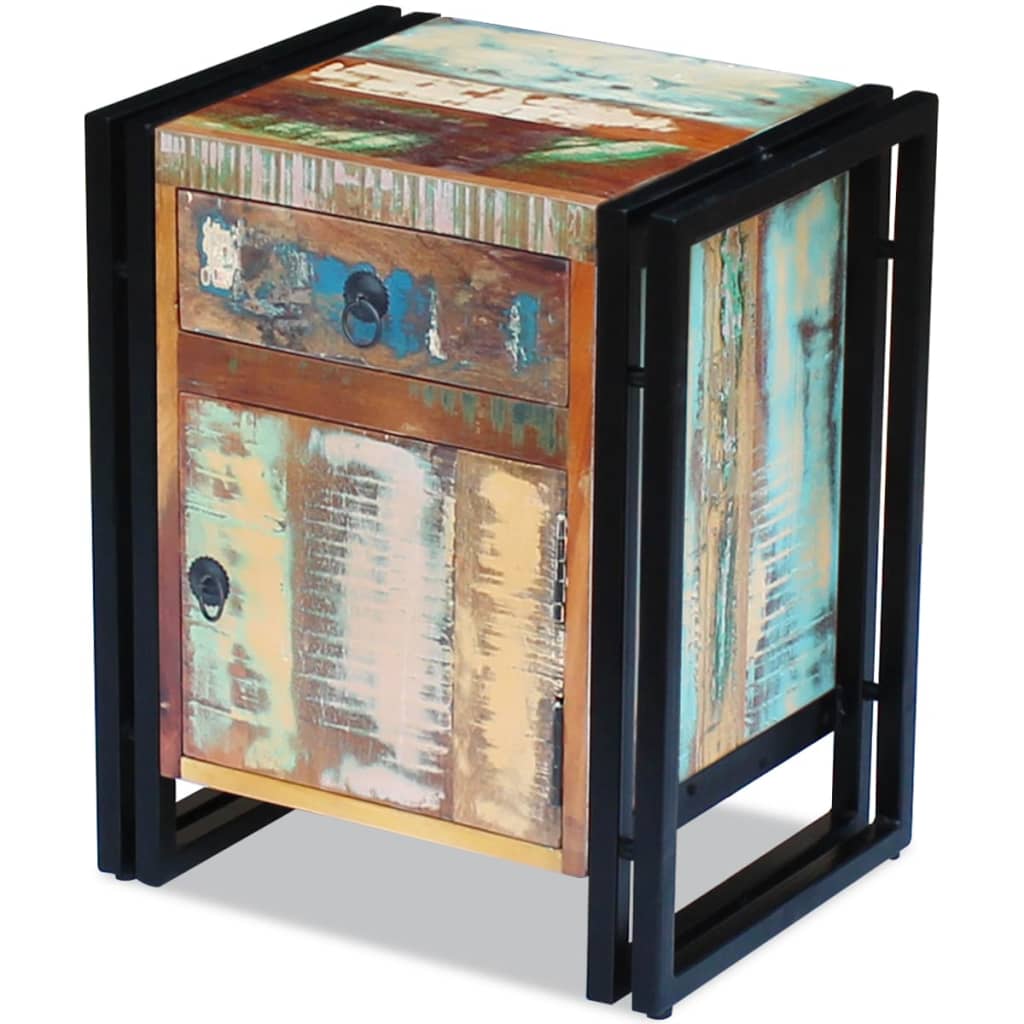bedside-cabinet-solid-reclaimed-wood At Willow and Wine USA!