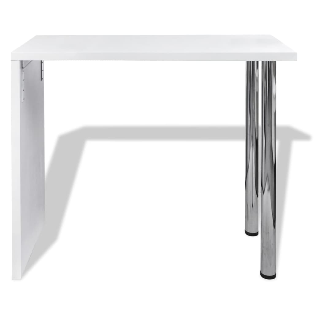 bar-table-mdf-with-2-steel-legs-high-gloss-white At Willow and Wine USA!