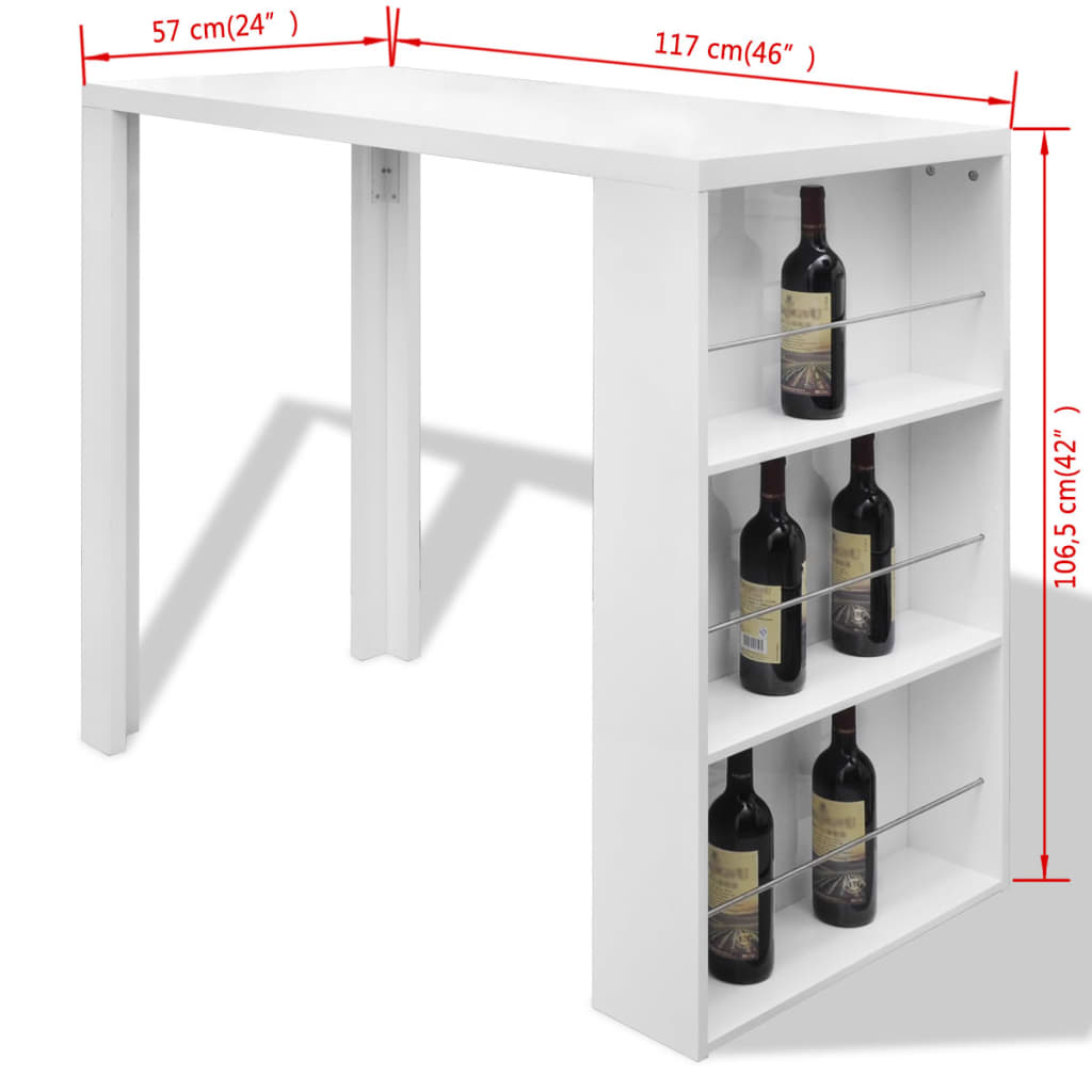 bar-table-mdf-with-wine-rack-high-gloss-white At Willow and Wine USA!