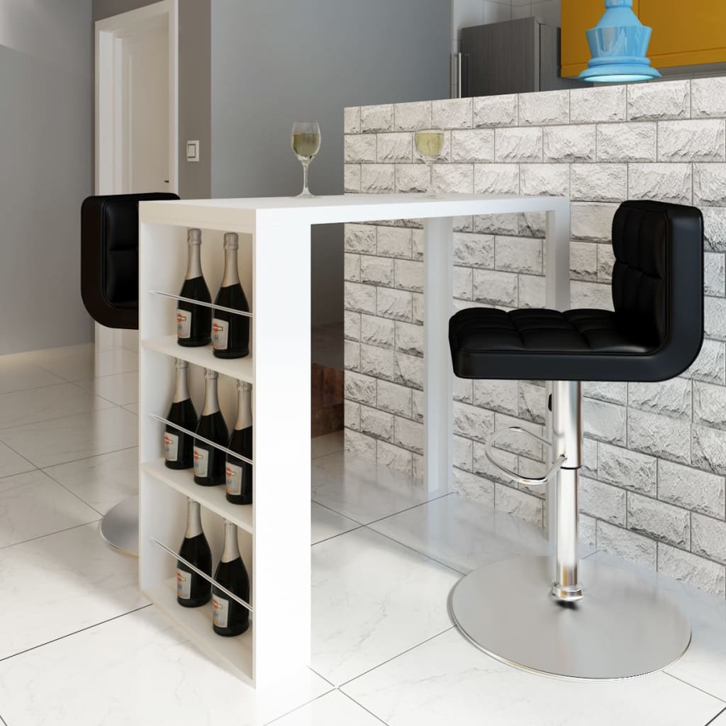 bar-table-mdf-with-wine-rack-high-gloss-white At Willow and Wine USA!