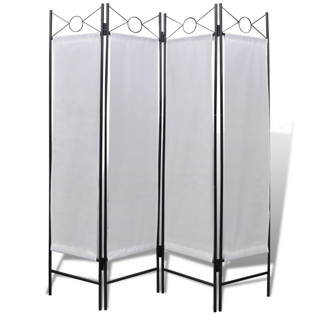 4-panel-room-divider-privacy-folding-screen-white-5-3-x-5-11 At Willow and Wine USA!