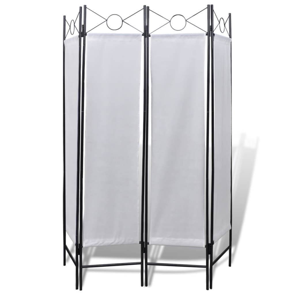 4-panel-room-divider-privacy-folding-screen-white-5-3-x-5-11 At Willow and Wine USA!