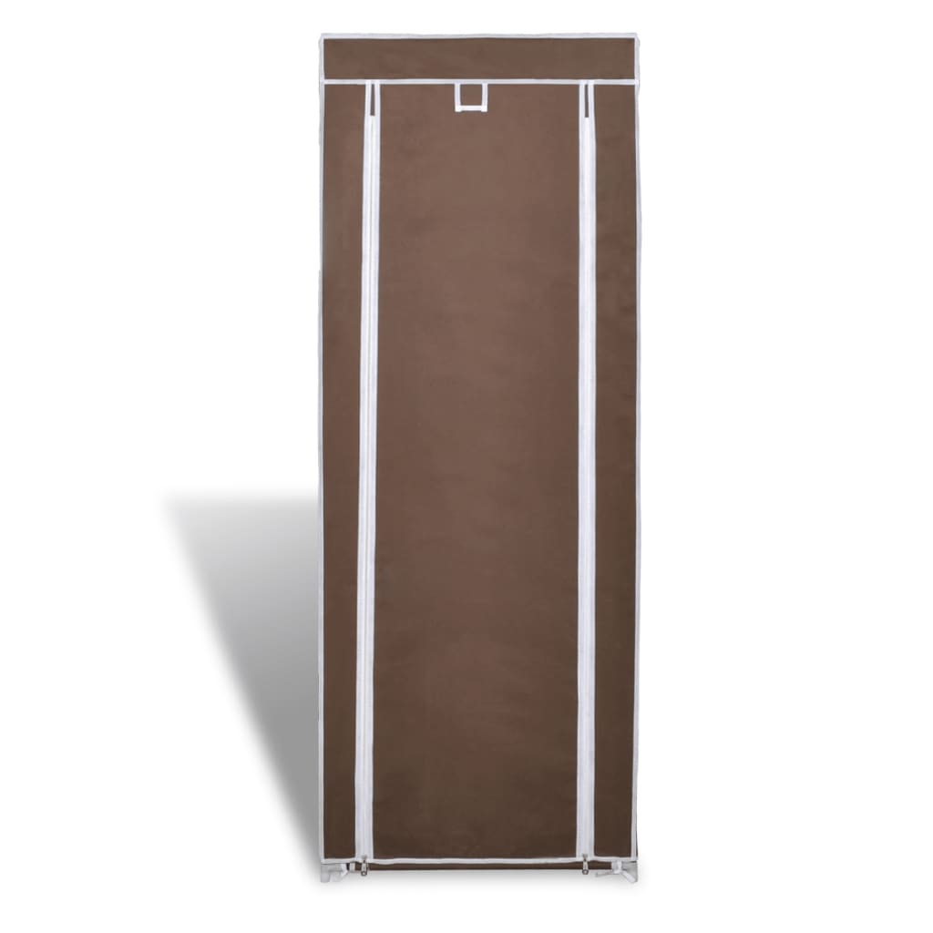 fabric-shoe-cabinet-with-cover-22-x-11-x-64-brown-813922 At Willow and Wine USA!