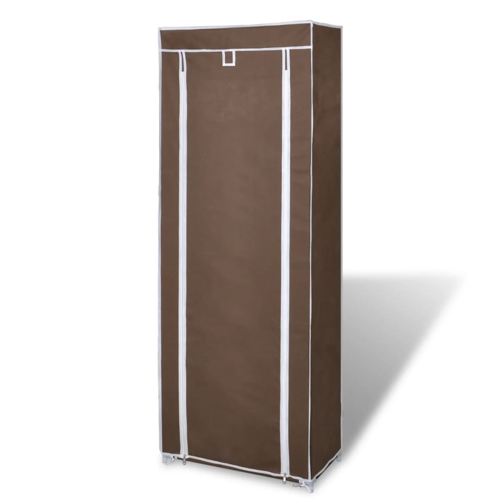 fabric-shoe-cabinet-with-cover-22-x-11-x-64-brown-813922 At Willow and Wine USA!