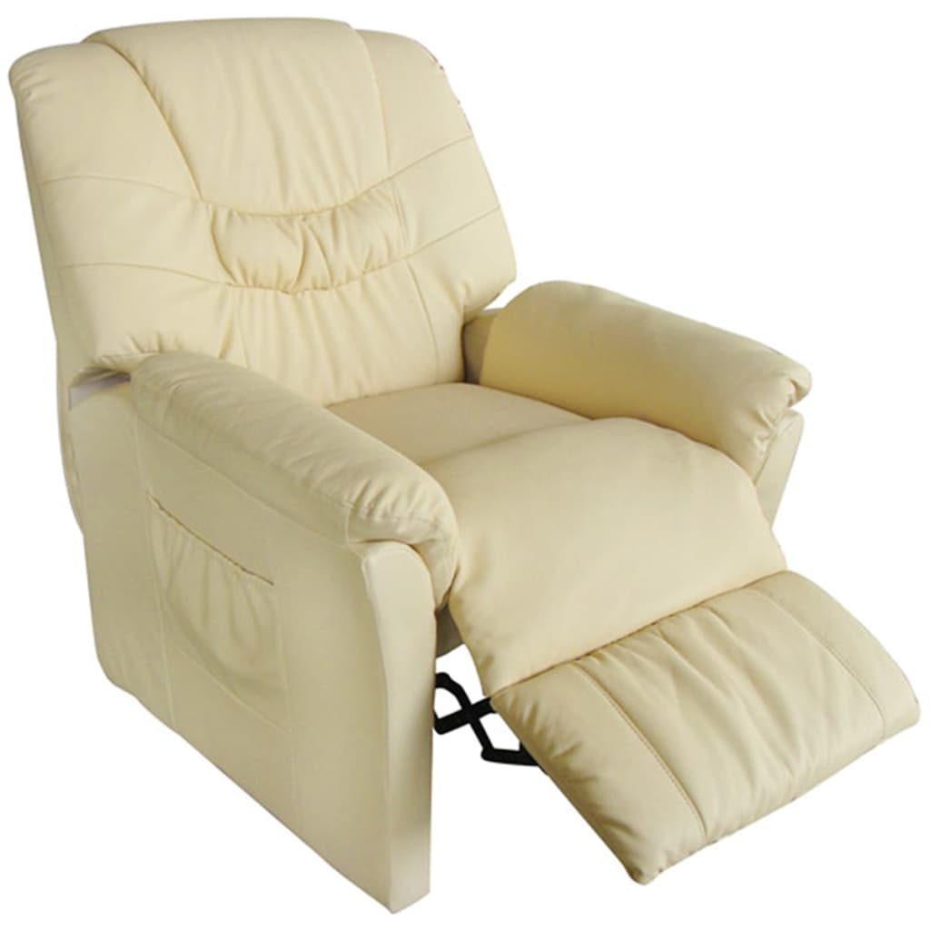 massage-chair-cream-faux-leather At Willow and Wine USA!