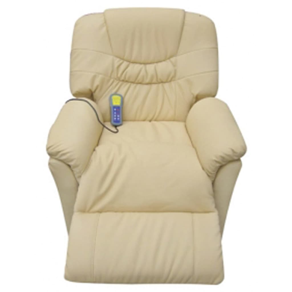 massage-chair-cream-faux-leather At Willow and Wine USA!