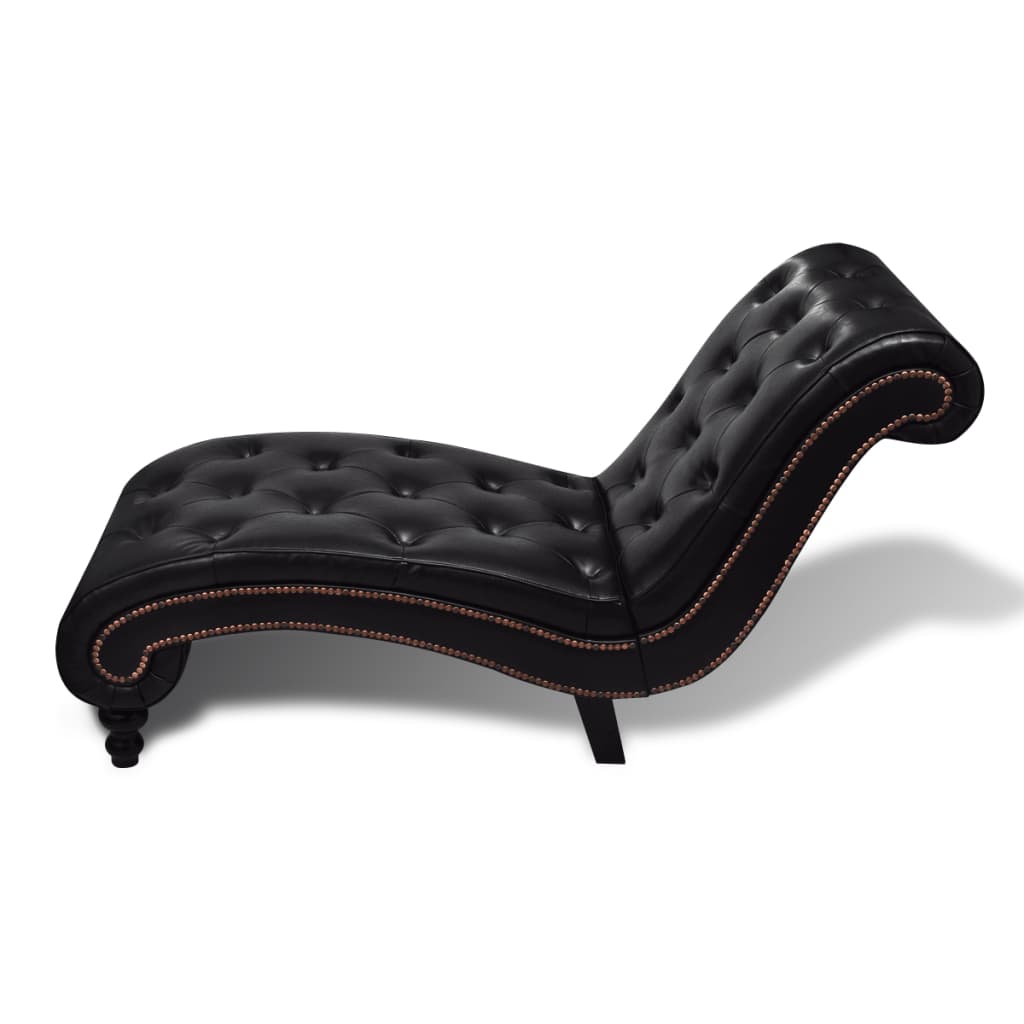 chaise-longue-brown-faux-leather At Willow and Wine USA!