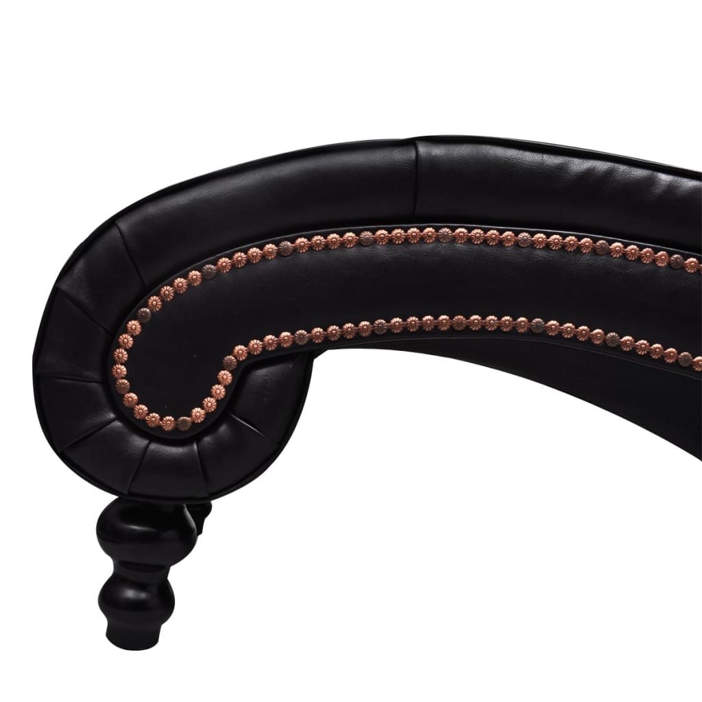 chaise-longue-brown-faux-leather At Willow and Wine USA!