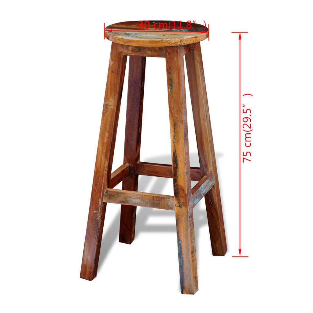 bar-stool-solid-reclaimed-wood At Willow and Wine USA!