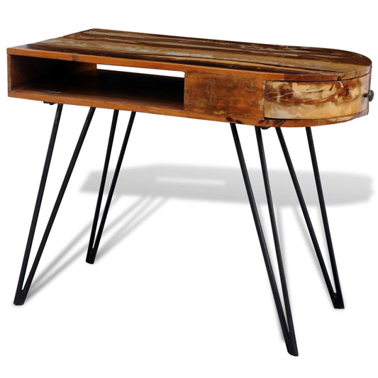 desk-reclaimed-solid-wood-with-iron-legs At Willow and Wine USA!