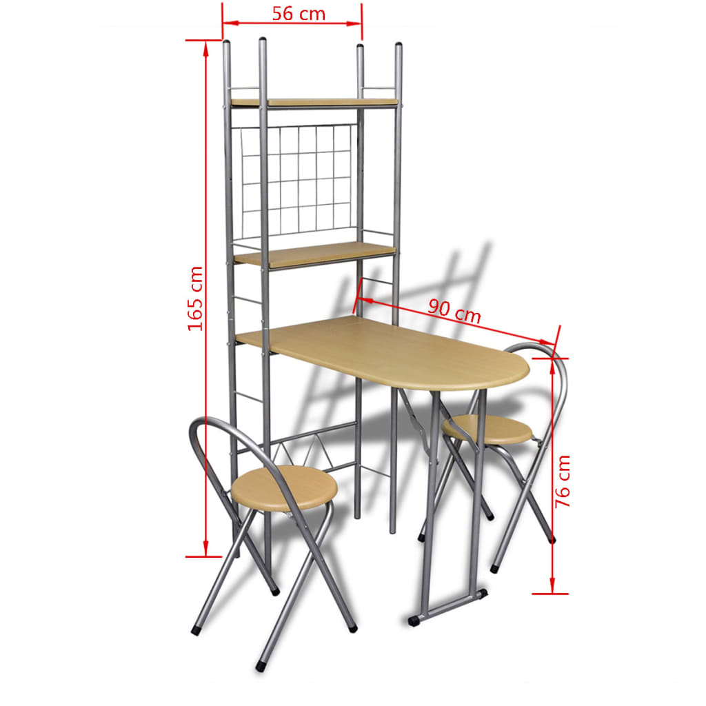 foldable-breakfast-bar-set-with-2-chairs At Willow and Wine USA!