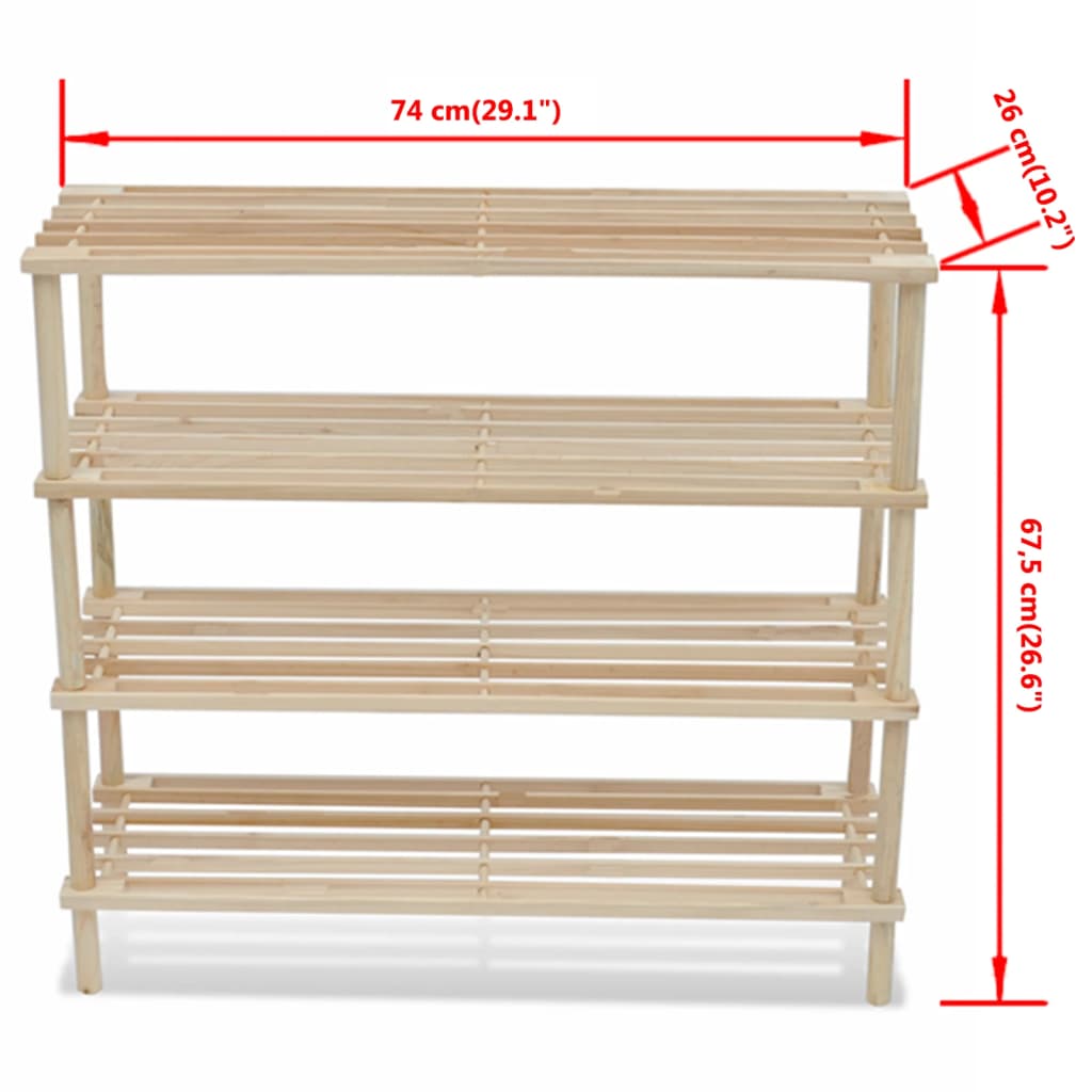 4-tier-shoe-racks-2-pcs-solid-fir-wood-813926 At Willow and Wine USA!