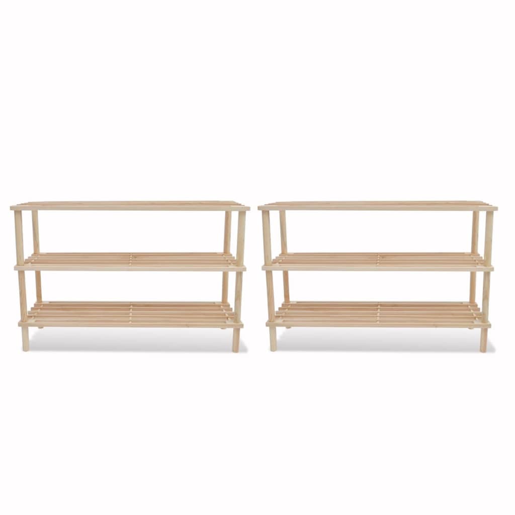 4-tier-shoe-racks-2-pcs-solid-fir-wood-813926 At Willow and Wine USA!