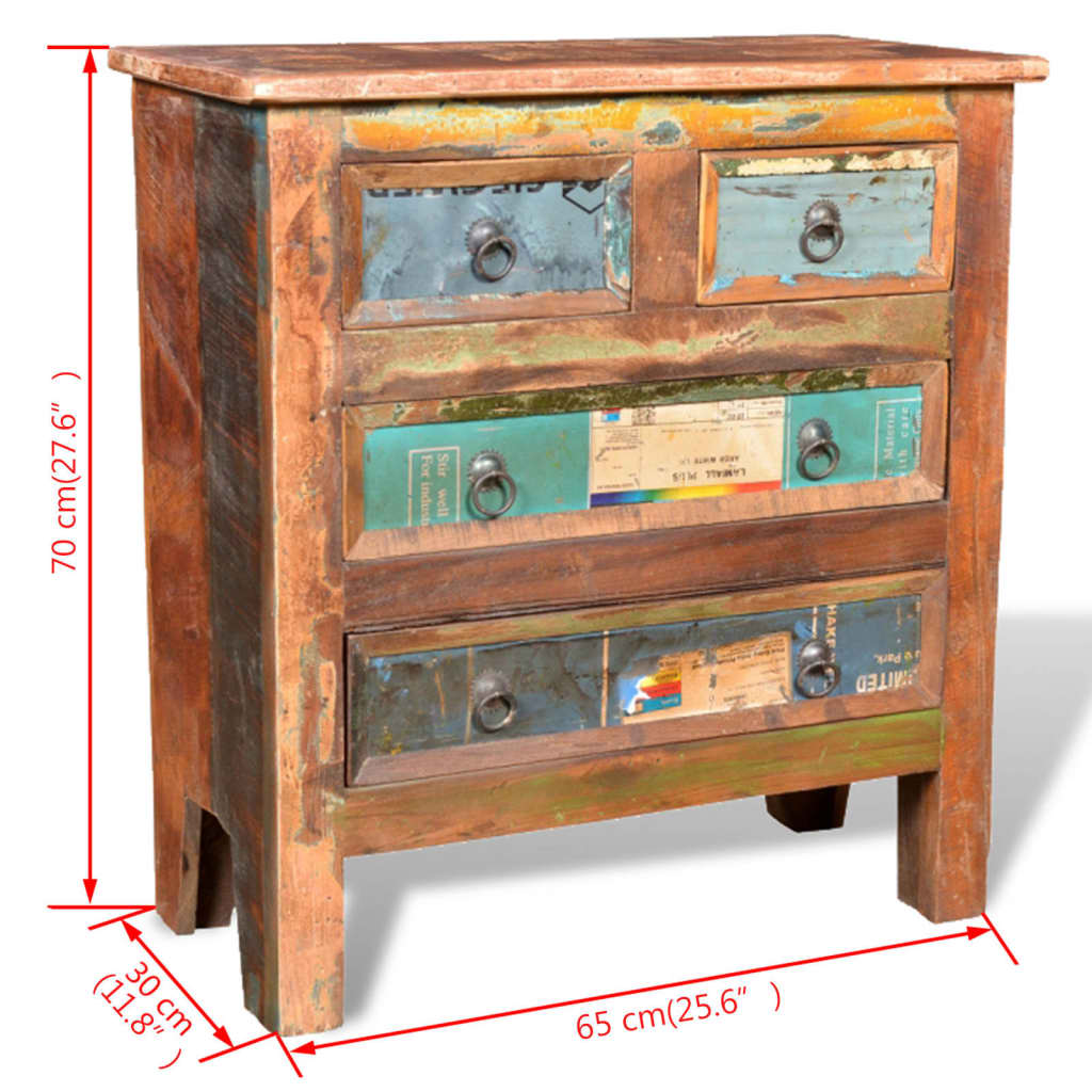 reclaimed-cabinet-solid-wood-with-4-drawers At Willow and Wine USA!