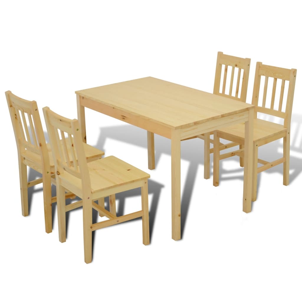 wooden-dining-table-with-4-chairs-natural At Willow and Wine USA!