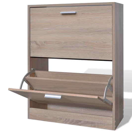 oak-look-wooden-shoe-cabinet-with-2-compartments-813885 At Willow and Wine USA!