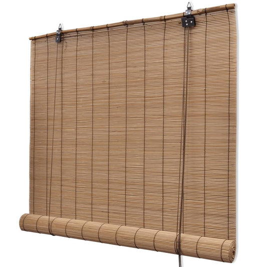 Brown Bamboo Roller Blinds 31.5"x63"